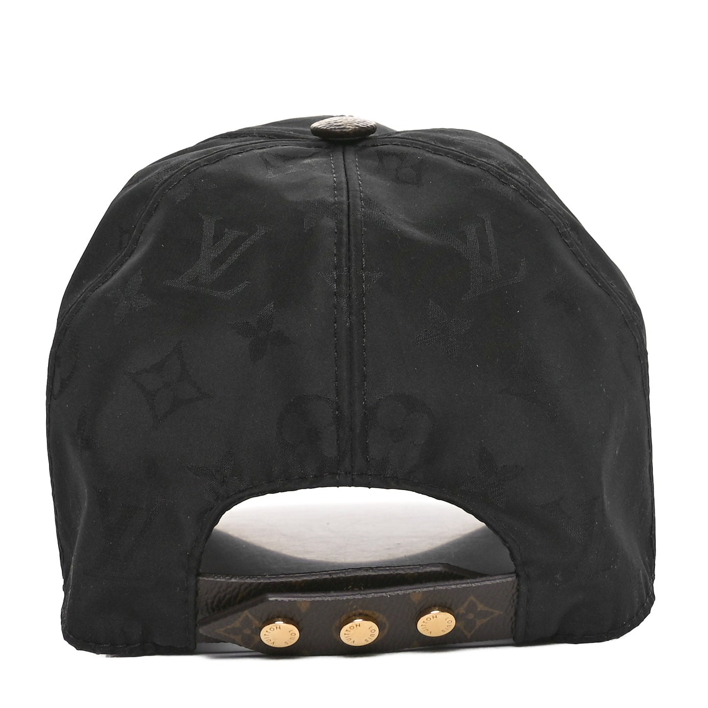 Polyester Silk Monogram LV Get Ready Cap L Black