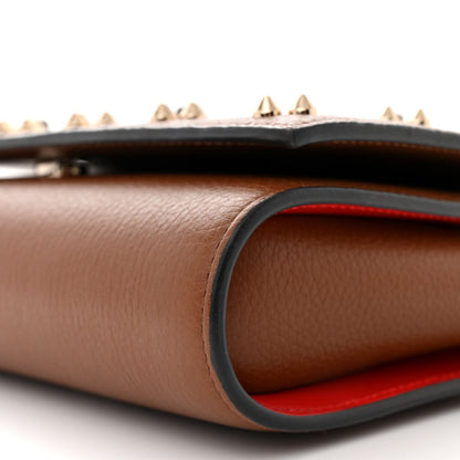 Christian Louboutin Calfskin Spikes Loubinthesky Paloma Clutch Biscotto 11 of 11