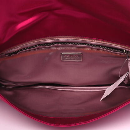 Prada Satin Rasso Bow Pochette Clutch Fuxia 4 of 10