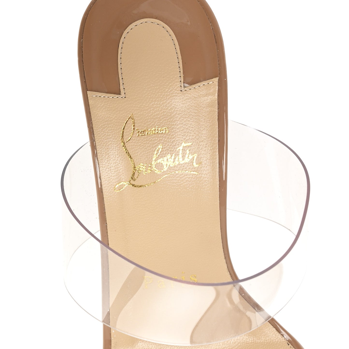 Patent PVC Just Nothing 85 Slide Sandals 37 Nude