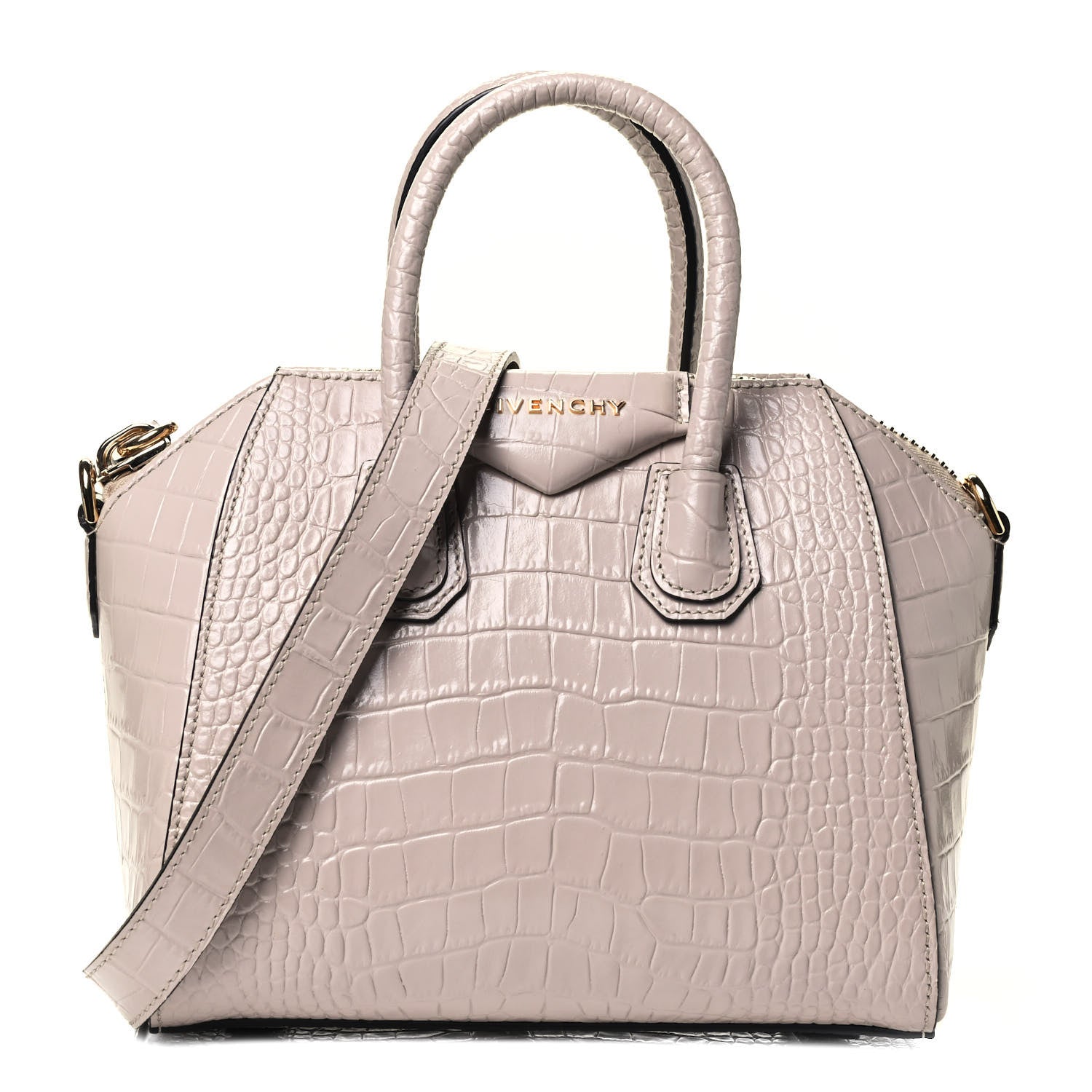 Givenchy Calfskin Crocodile Embossed Mini Antigona Dune 1 of 4