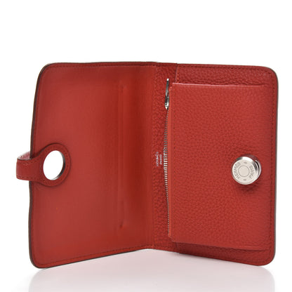 Hermes Togo Dogon Compact Wallet Vermillion 5 of 9