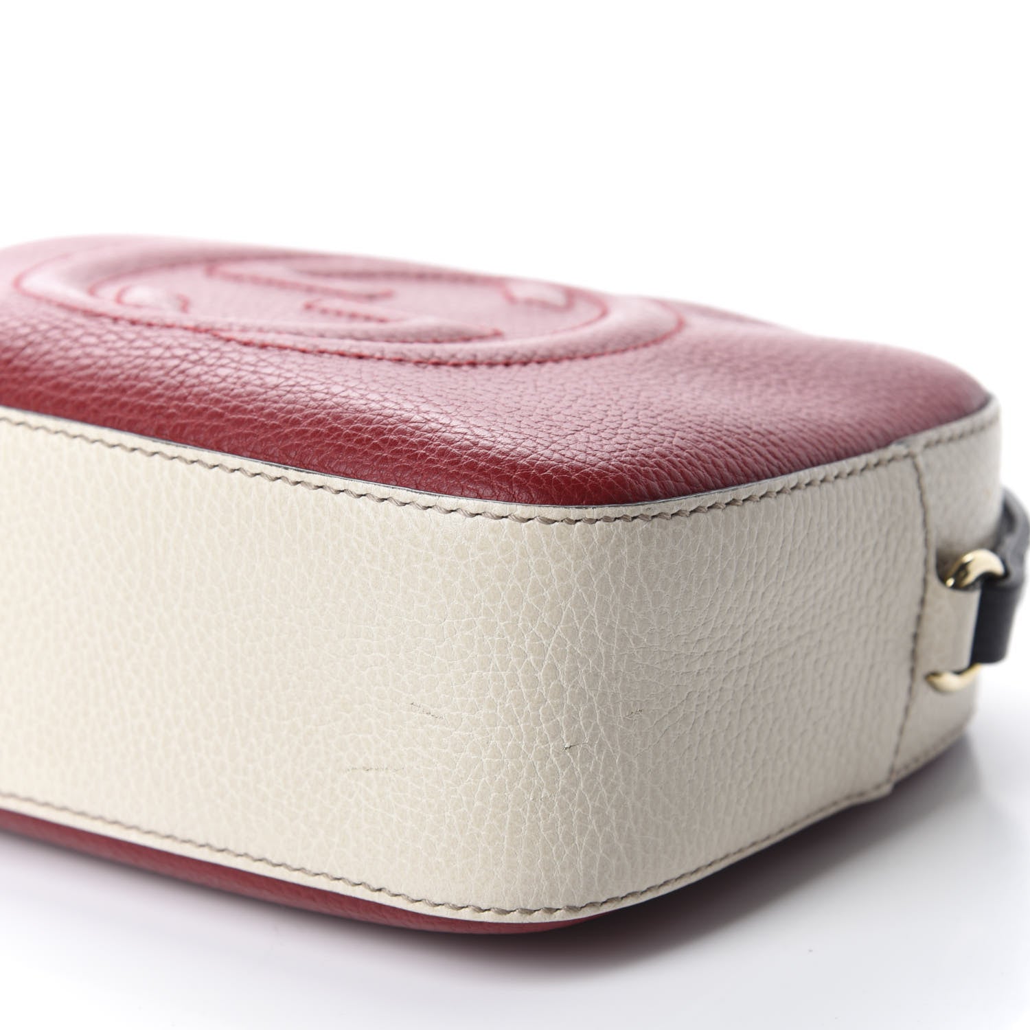 Gucci Dollar Calfskin Small Soho Disco Bag Hibiscus Red Mystic White Blue 7 of 10