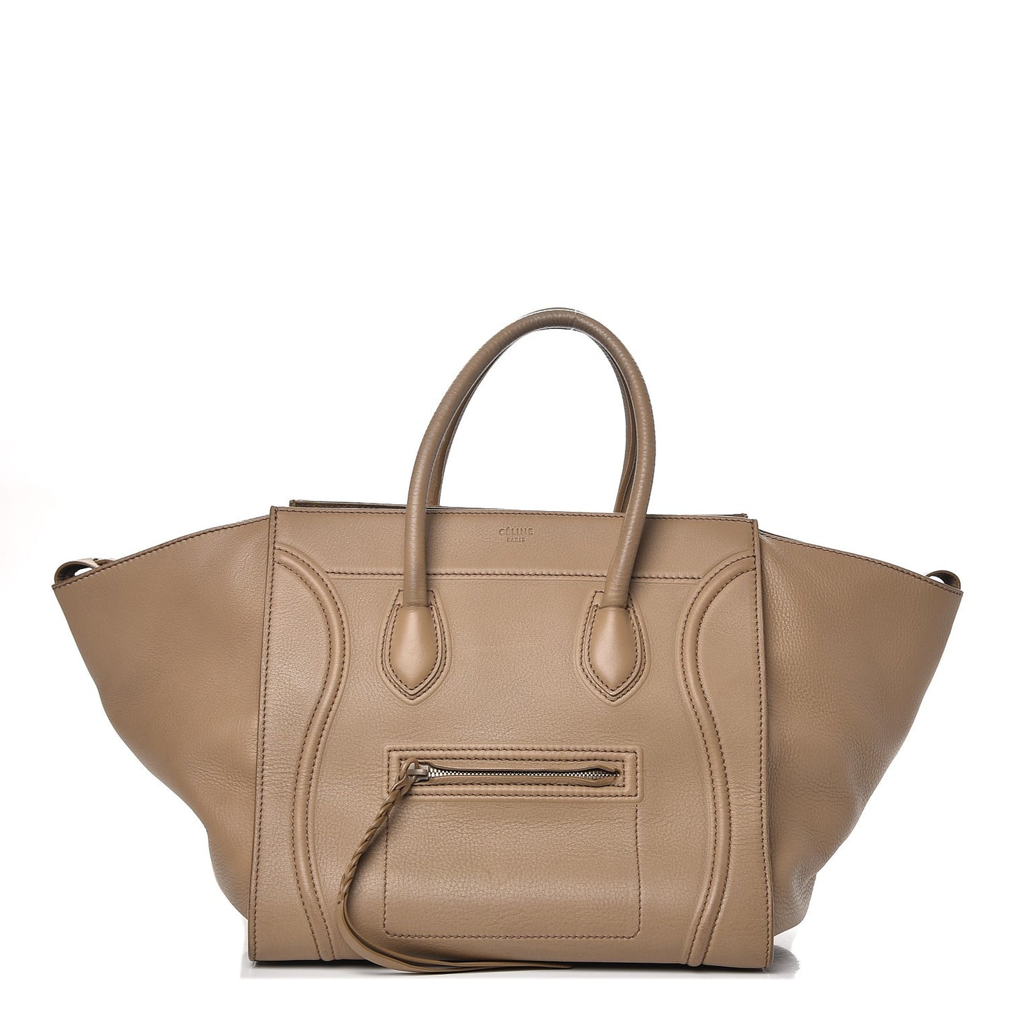 Supple Calfskin Medium Phantom Luggage Taupe