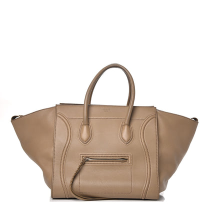 Celine Supple Calfskin Medium Phantom Luggage Taupe 1 of 12