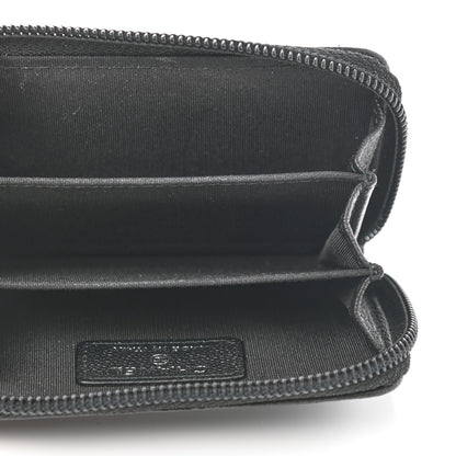Chanel Caviar Quilted Boy Zip Around Coin Purse Wallet So Black 5 of 8