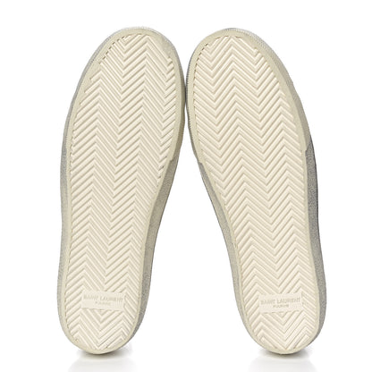 Saint Laurent Calfskin Distressed Court Classic Surf Low Top Sneakers 39 White 6 of 11