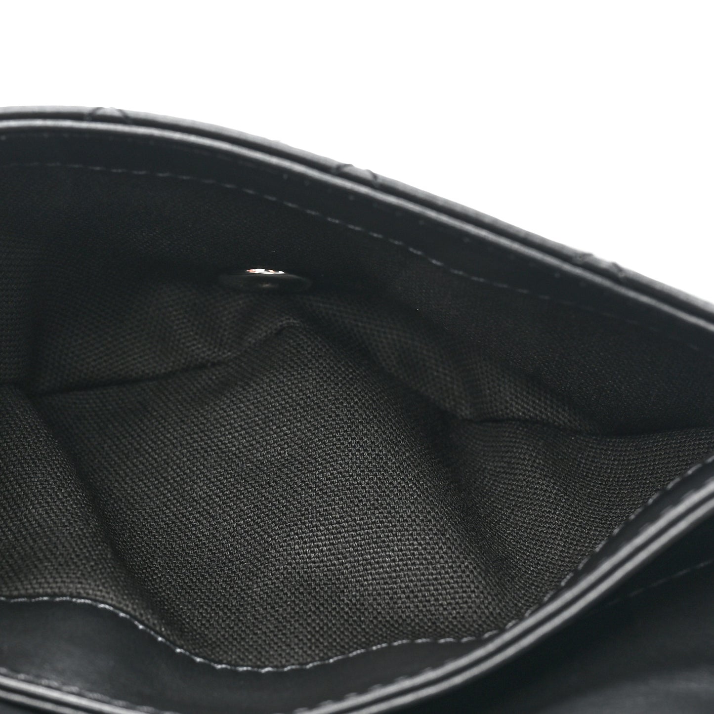 Calfskin Quilted CC Uniform Flap Belt Bag Black