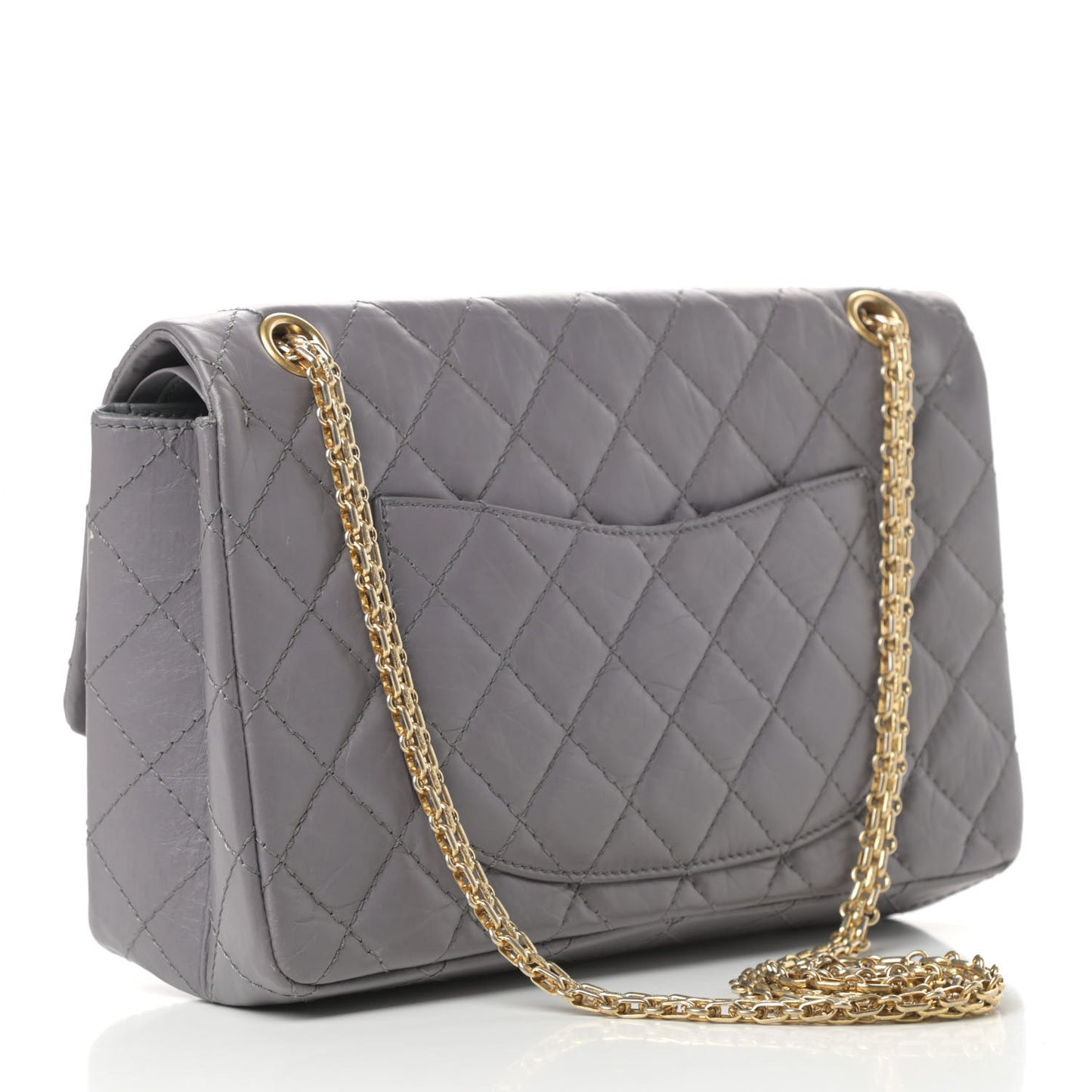 Aged Calfskin Quilted 2.55 Reissue 226 Flap Grey