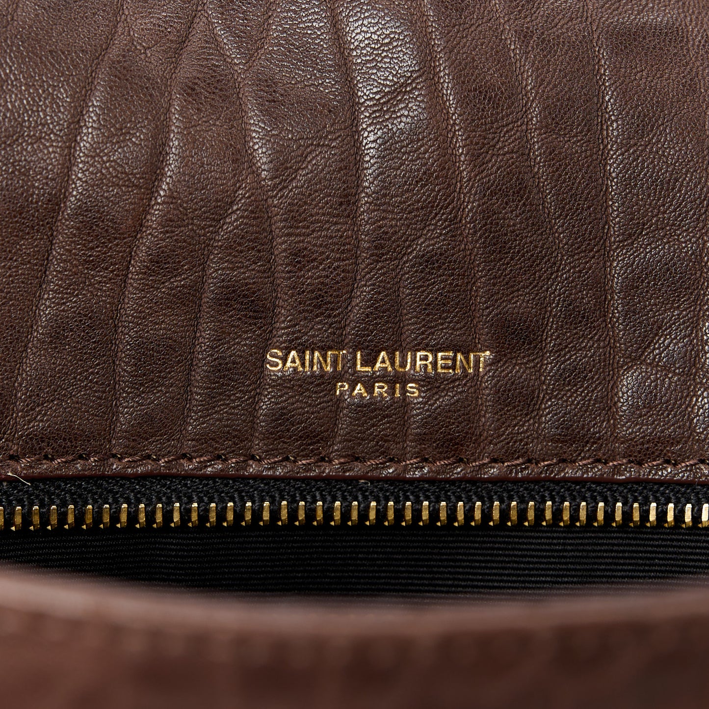 Grained Lambskin Monogram Medium Niki Chain Satchel Dark Cork