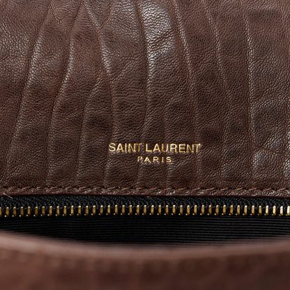 Saint Laurent Grained Lambskin Monogram Medium Niki Chain Satchel Dark Cork 6 of 13