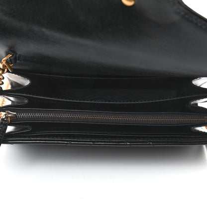 Gucci Calfskin Matelasse GG Marmont Chain Wallet Black 4 of 4