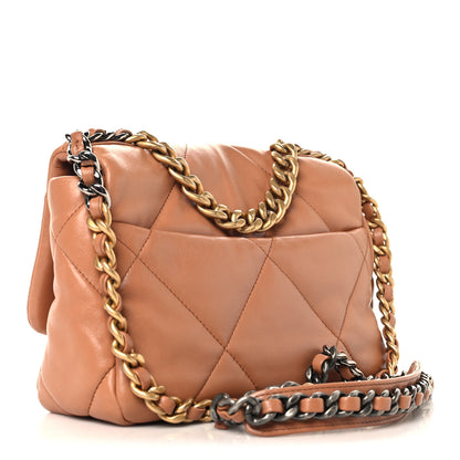 Chanel Lambskin Quilted Medium Chanel 19 Flap Brown 3 of 10