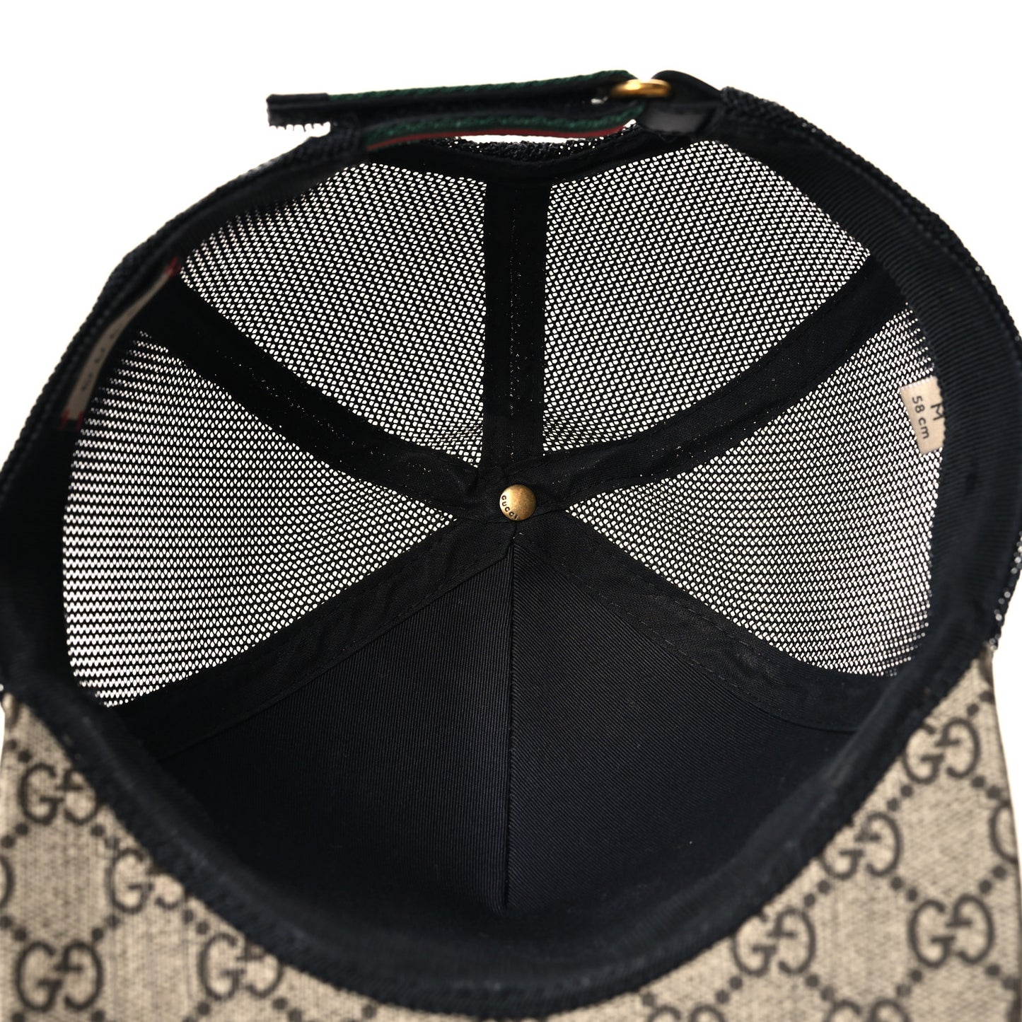 GG Supreme Monogram Tiger Print Baseball Hat M 58 Beige