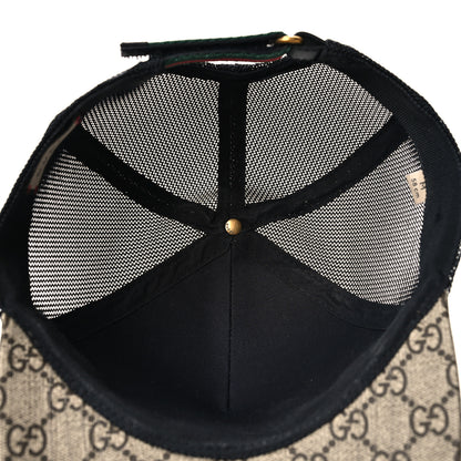 Gucci GG Supreme Monogram Tiger Print Baseball Hat M 58 Beige 7 of 12