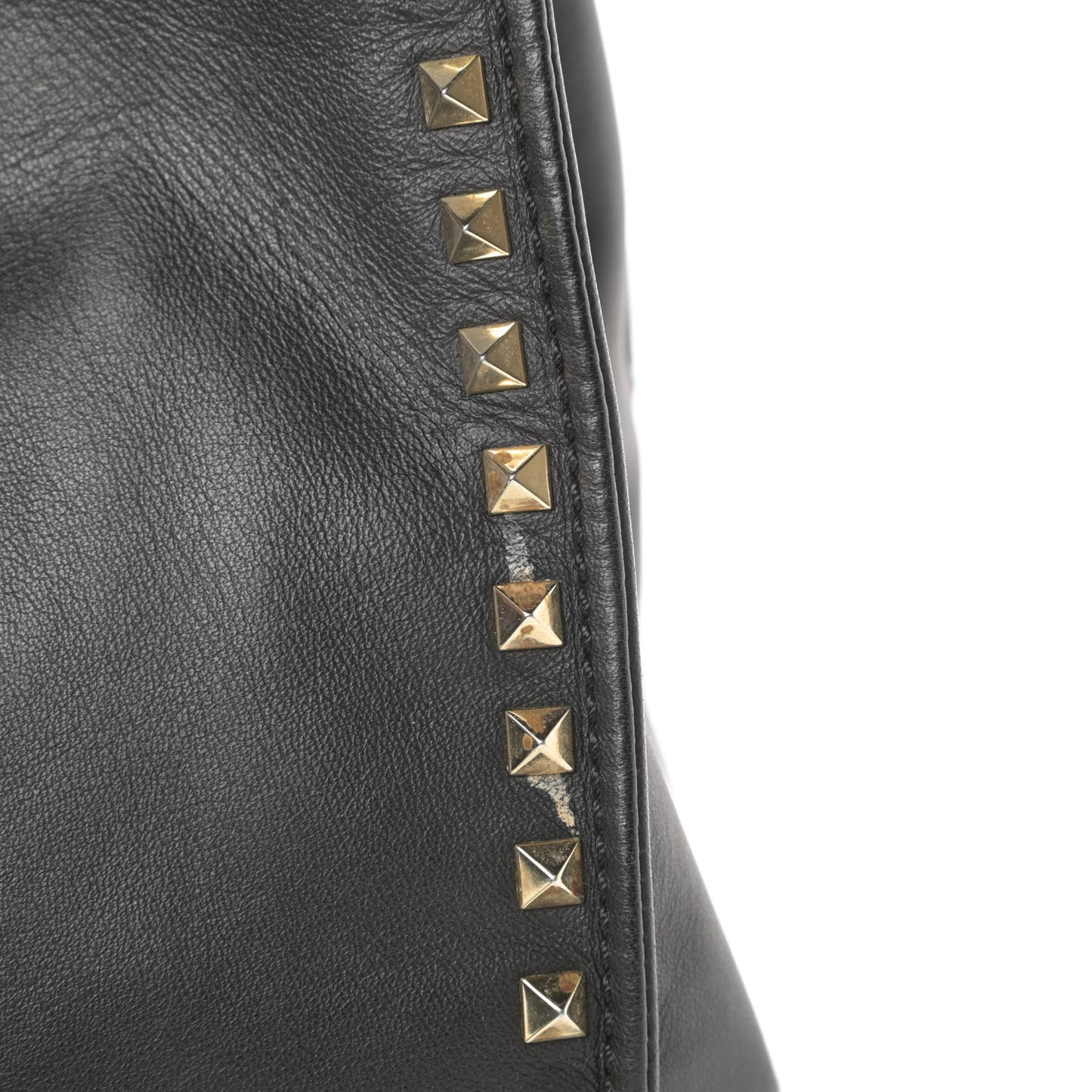 Nappa Medium Rockstud Soft Tote Black