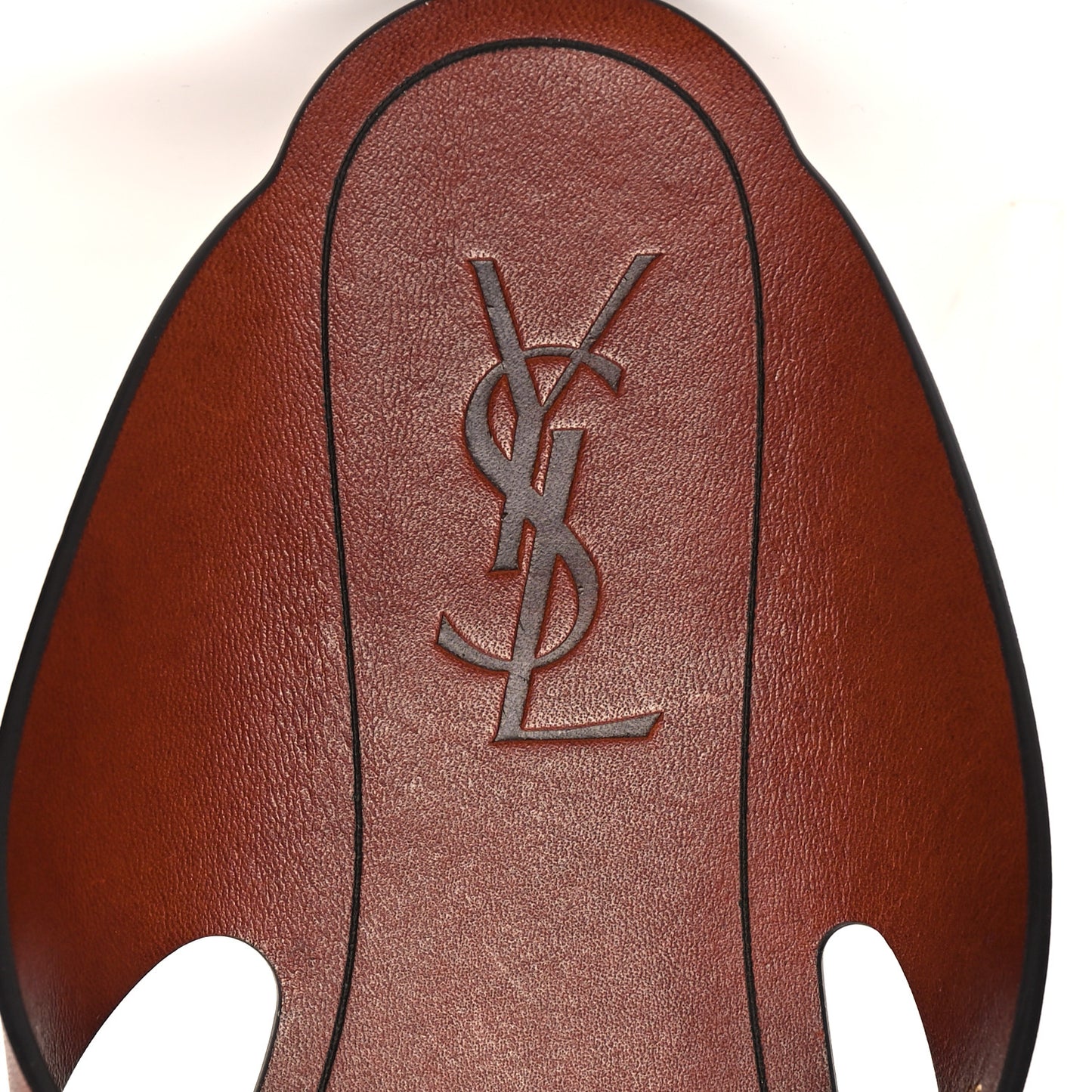 Calfskin Isla Slide Sandals 35.5 New Papaya