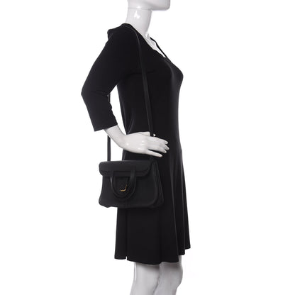 Hermes Taurillon Clemence Halzan 25 Black 2 of 13