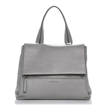 Givenchy Grained Calfskin Medium Pandora Pure Flap Bag Pearl Grey 1 of 7