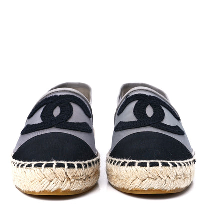 Chanel Mesh Grosgrain CC Espadrilles 38 Grey 2 of 7