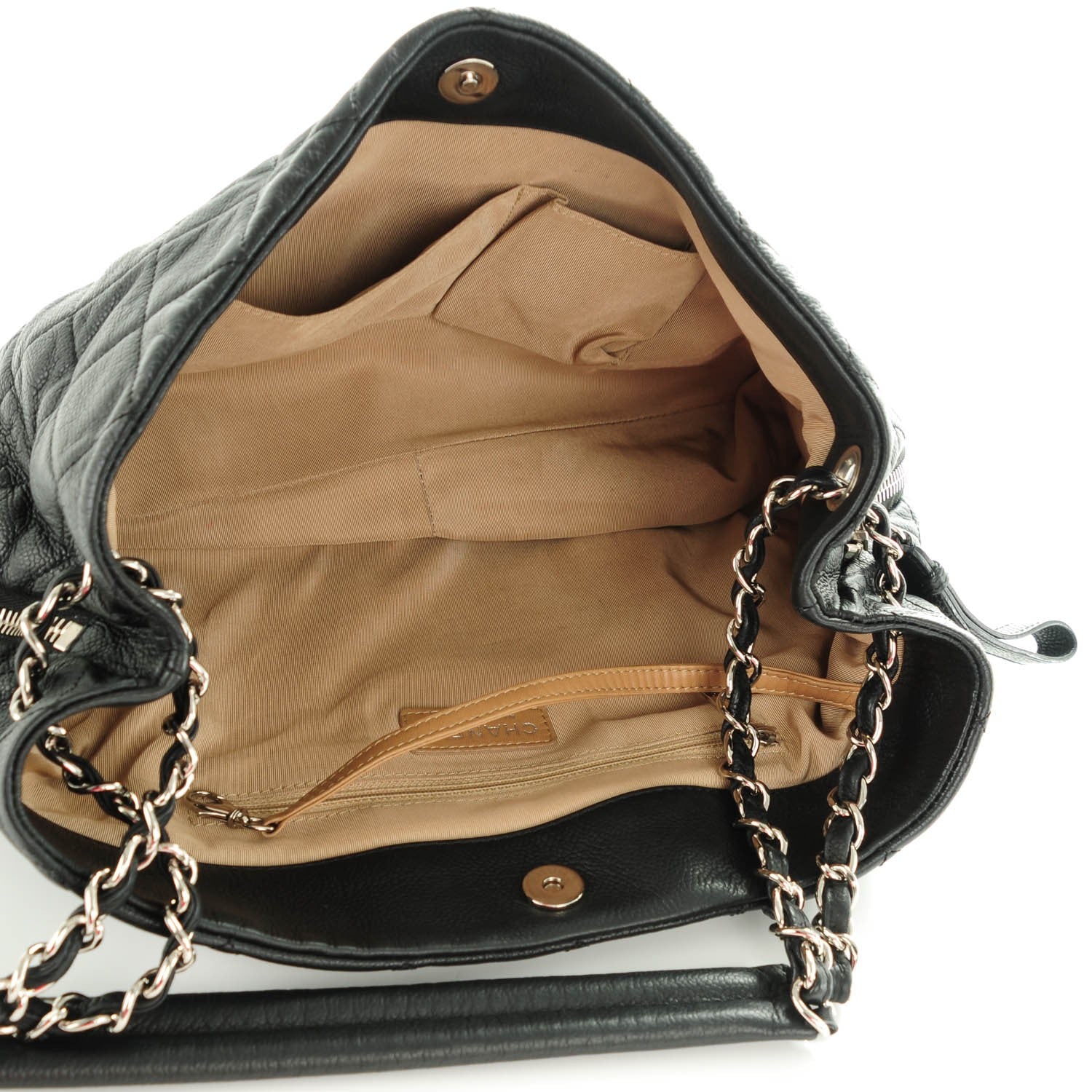 Chanel Caviar Quilted Expandable Zip Shoulder Bag Black 5 of 7