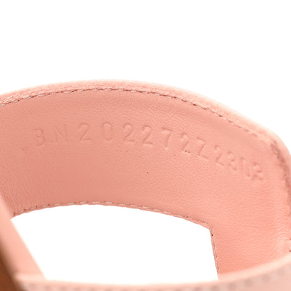 Hermes Epsom Oran Sandals 40 Rose Pale 8 of 9