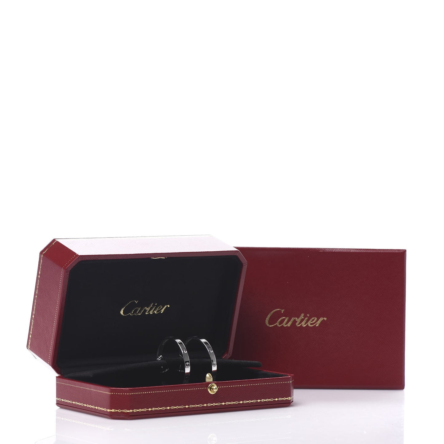 18K White Gold Large LOVE Hoop Earrings