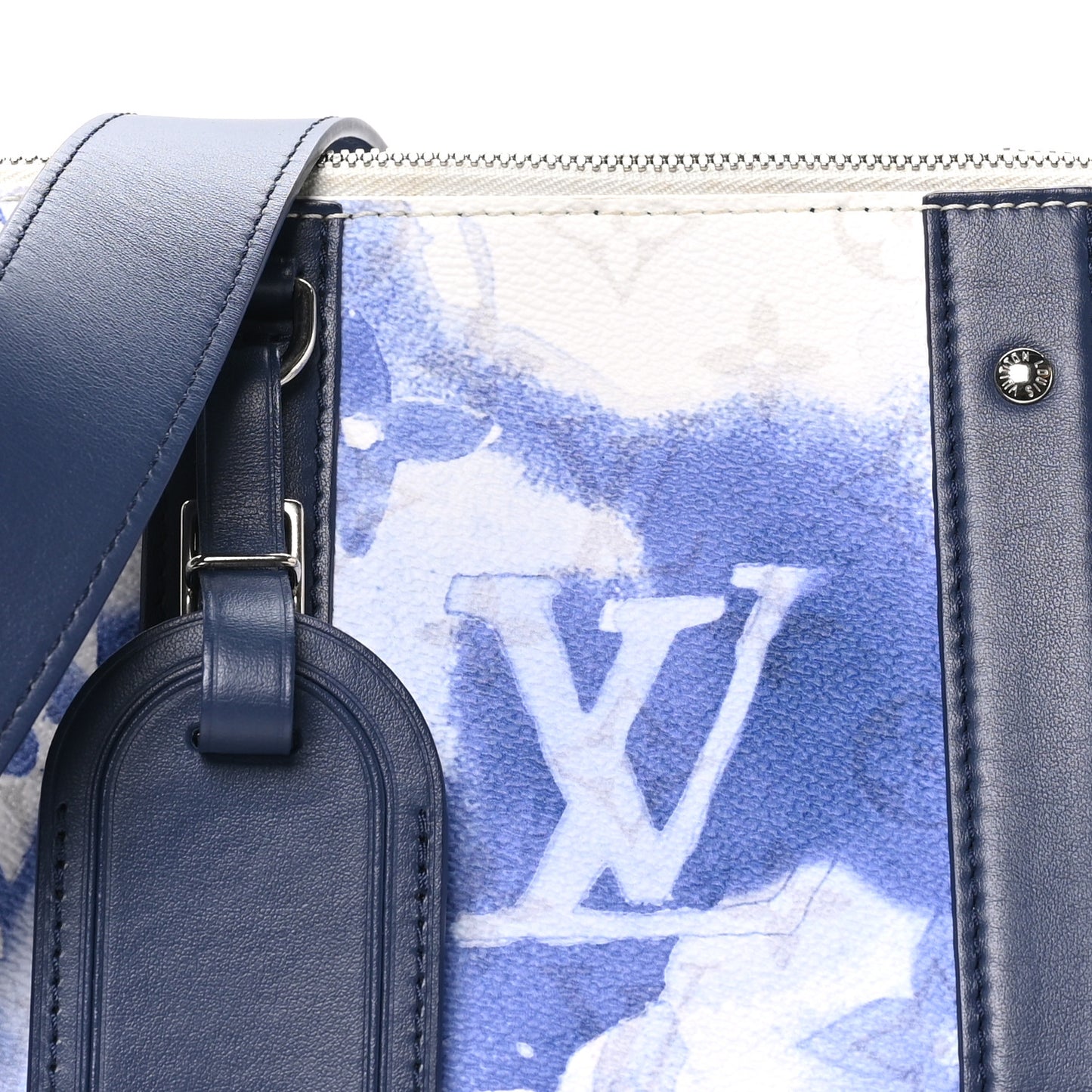 Monogram Watercolor City Keepall Blue