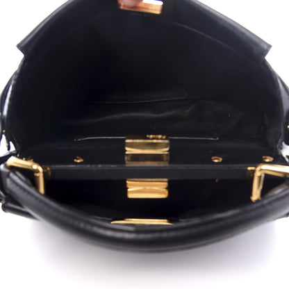 Fendi Nappa Mini Peekaboo Iconic Satchel Black 4 of 8
