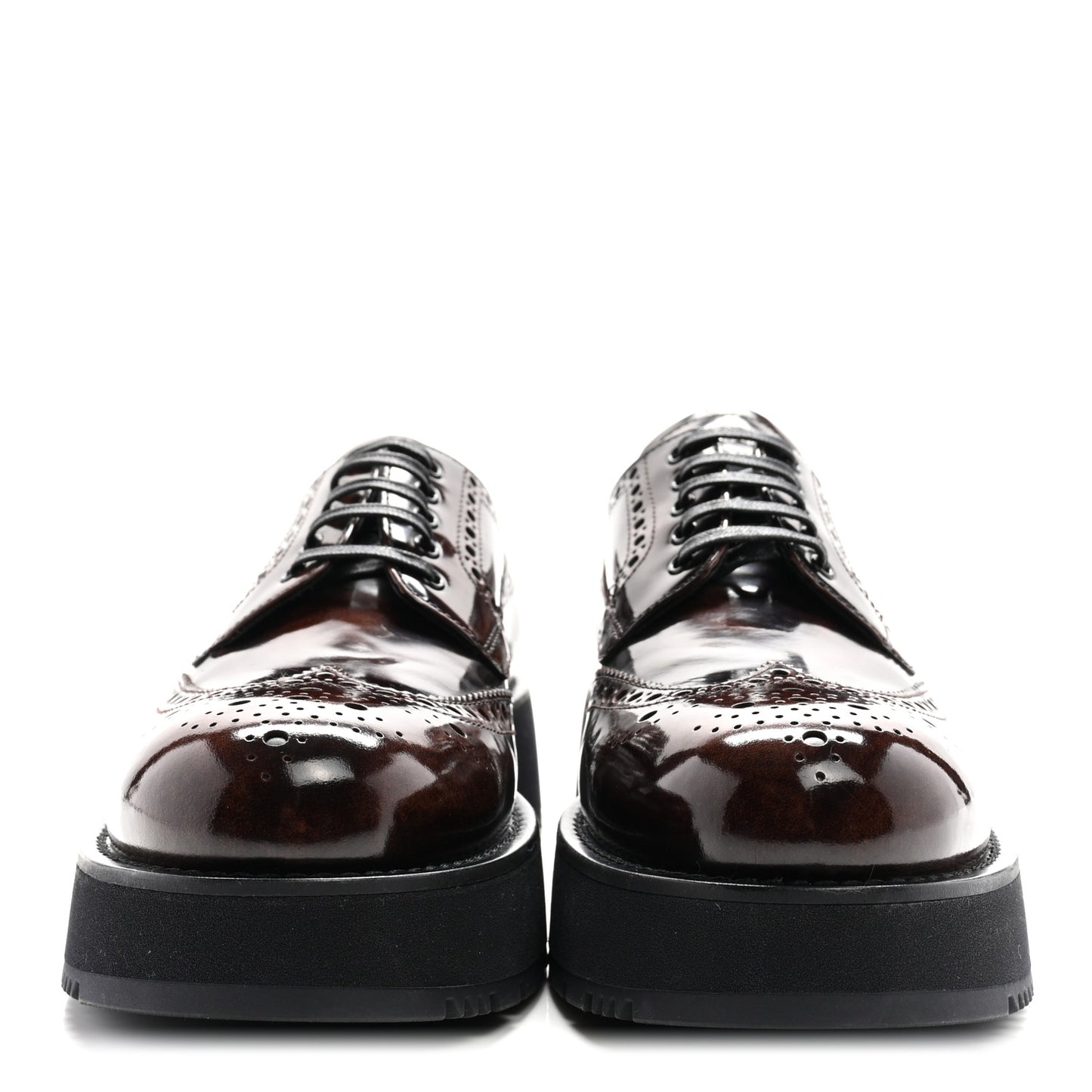 Spazzolato Fume Brogue Derby Loafers 39 Bruciato