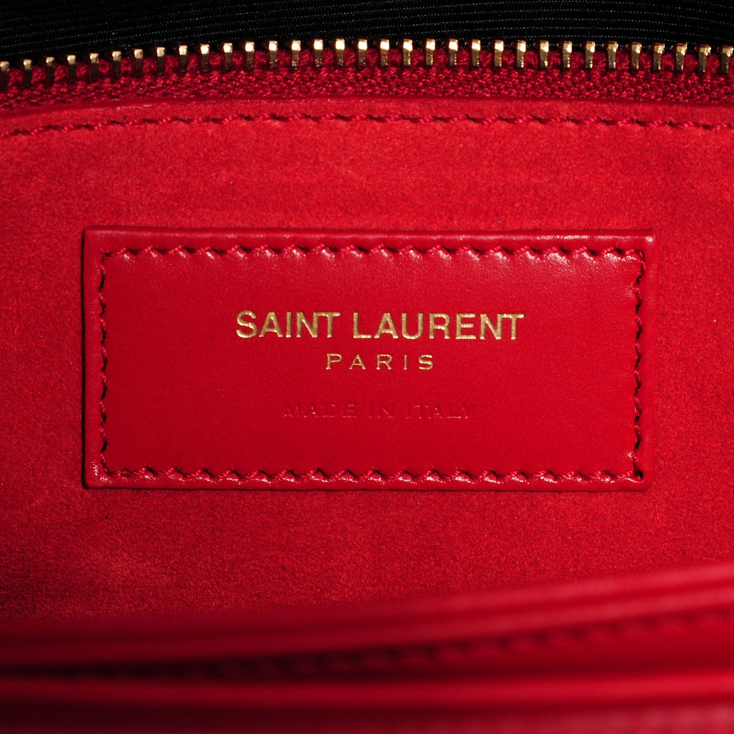 Saint Laurent Smooth Calfskin Classic Medium Monogram Universite Bag Red 7 of 10
