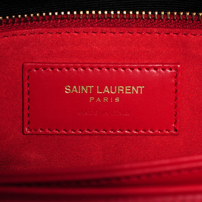Saint Laurent Smooth Calfskin Classic Medium Monogram Universite Bag Red 7 of 10