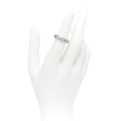 Roberto Coin 18K White Gold New Barocco One Row Braided Ring 50 5.5 2 of 4