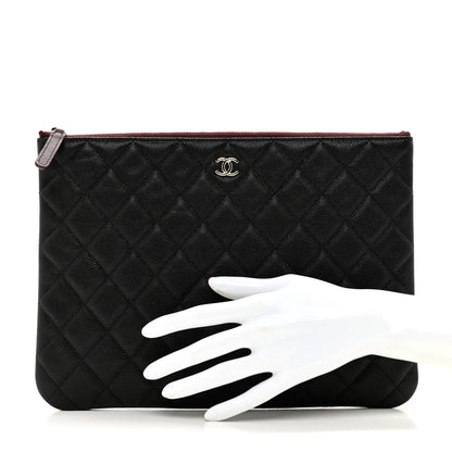 Chanel Caviar Quilted Medium Cosmetic Case Black 2 of 8