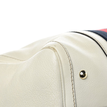 Gucci Calfskin Vintage Web Medium Boston White 8 of 16