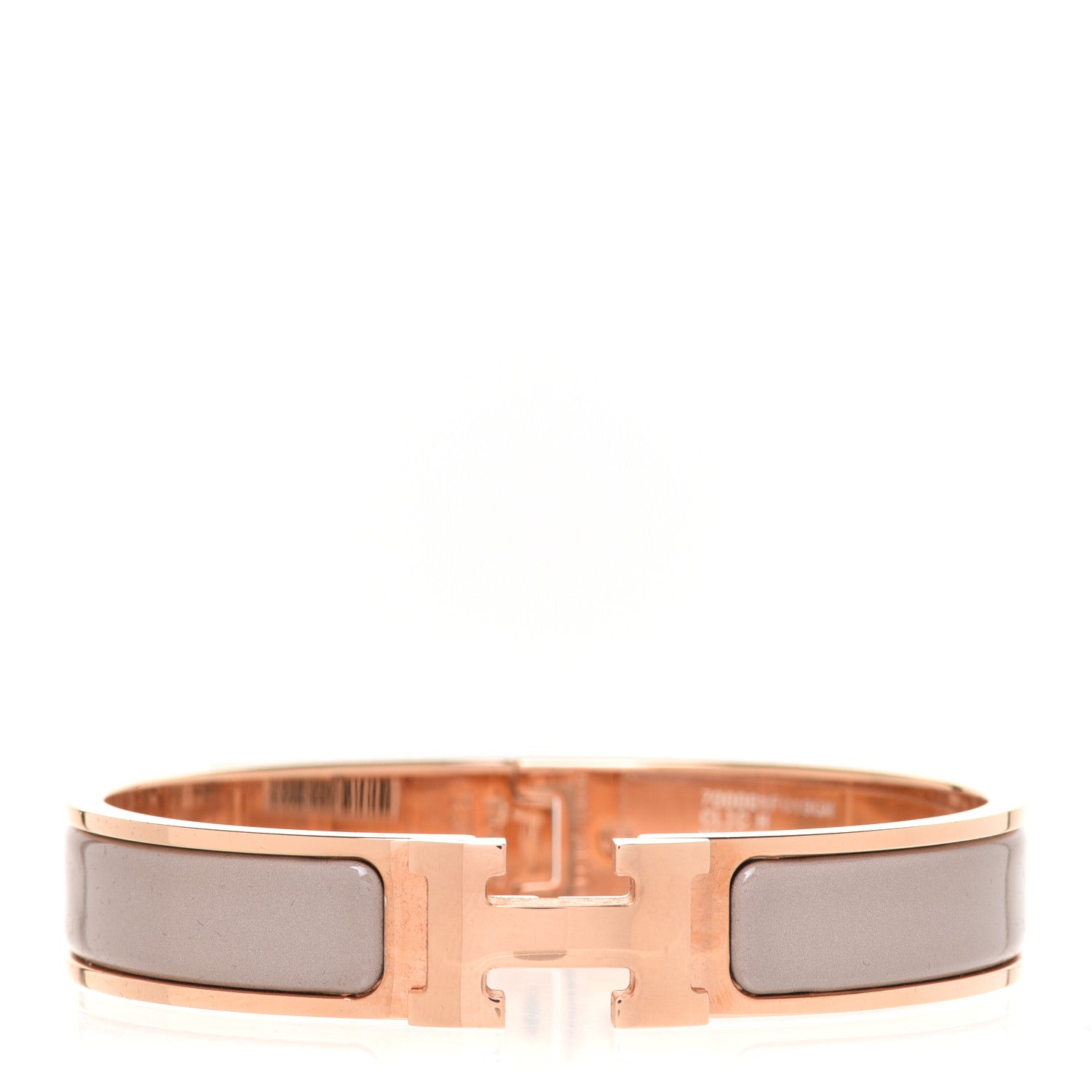 Hermes Enamel Narrow Clic Clac H Bracelet GM Marron Glace 1 of 6