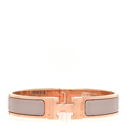 Hermes Enamel Narrow Clic Clac H Bracelet GM Marron Glace 1 of 6