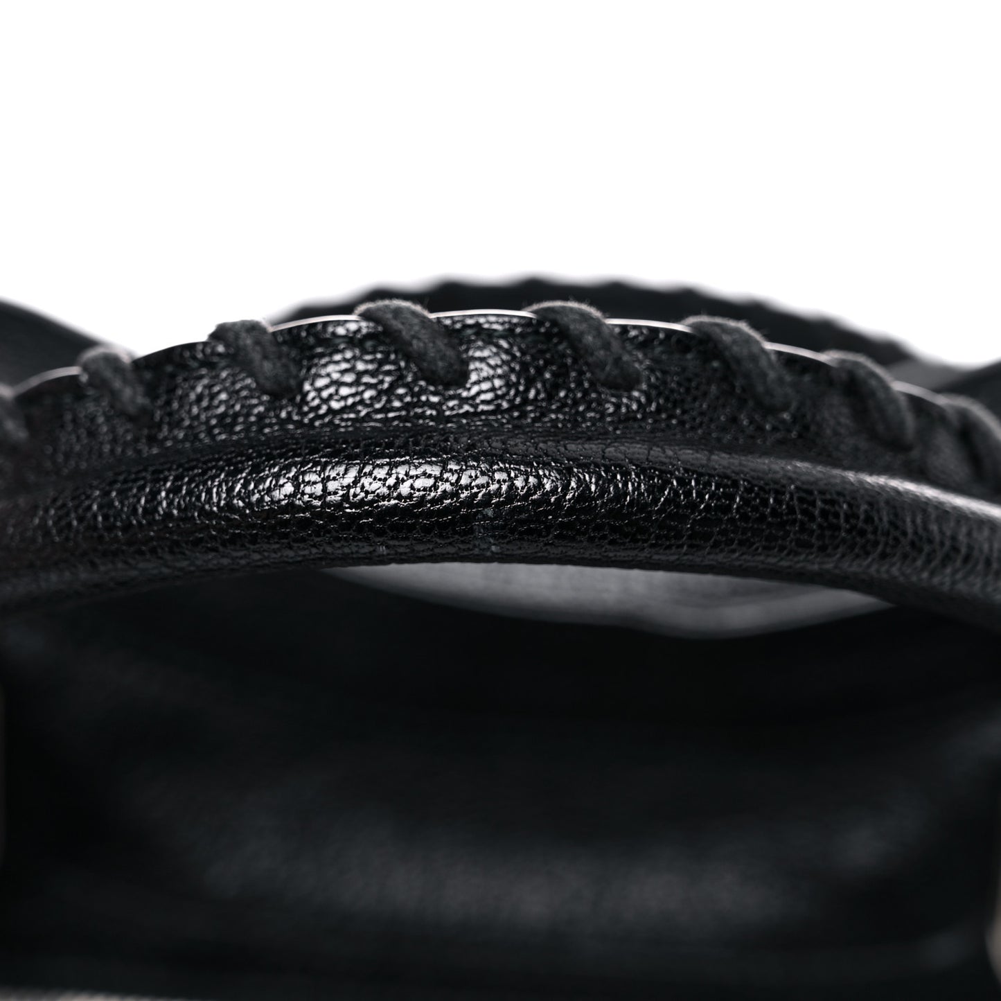 Chevre Silver Metallic Edge Hardware Velo Black