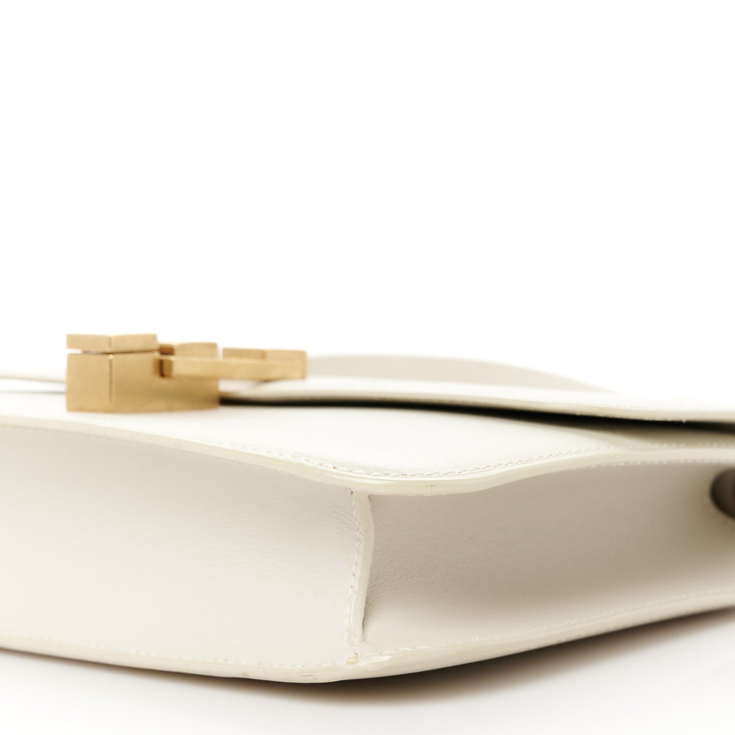 Smooth Calfskin Carre Satchel Crema Soft