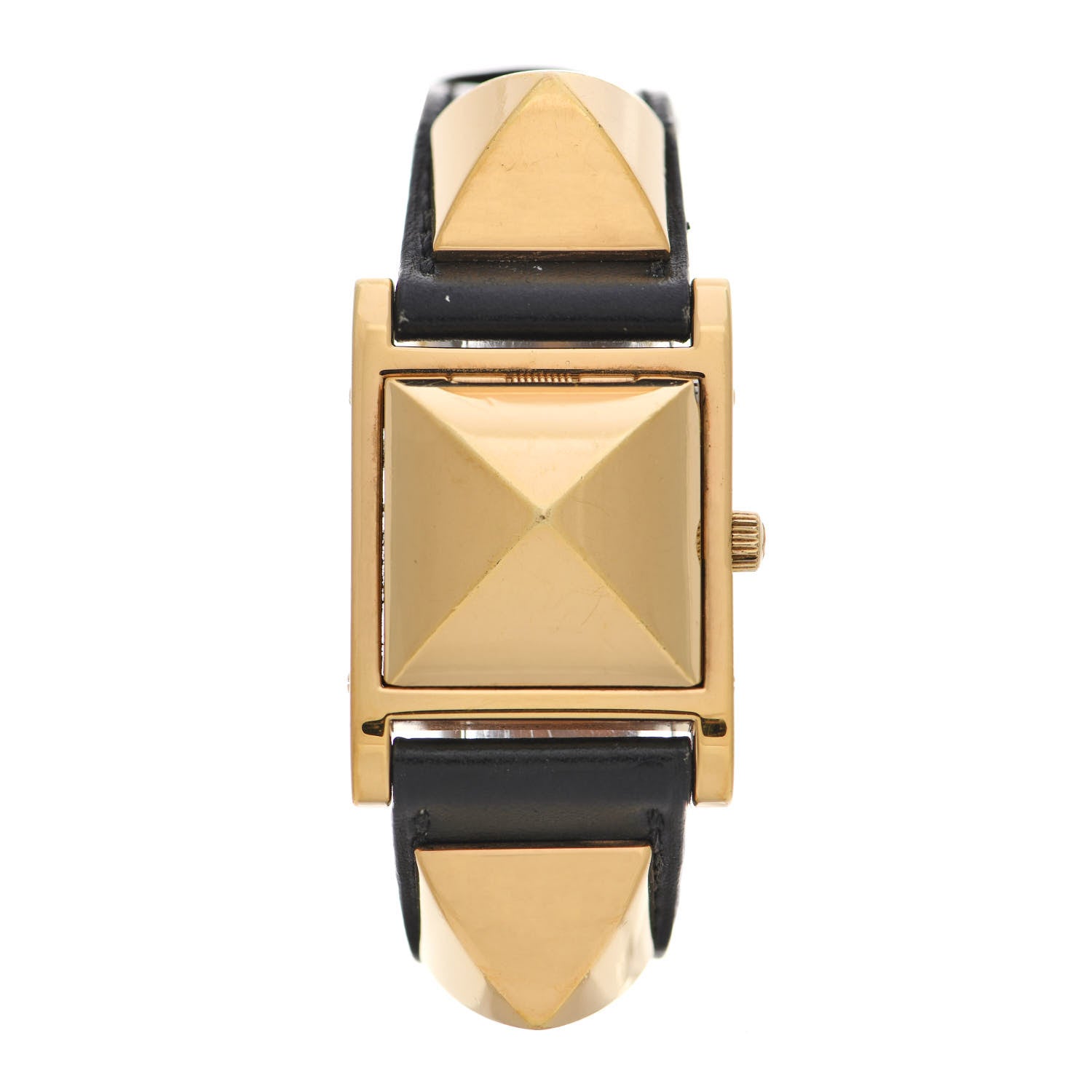 Hermes Stainless Steel Epsom 23mm Medor Quartz Watch Noir 1 of 8