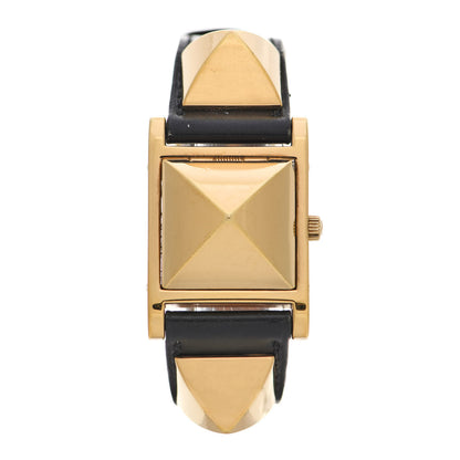 Hermes Stainless Steel Epsom 23mm Medor Quartz Watch Noir 1 of 8