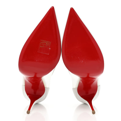 Christian Louboutin Kid Rete Galativi 100 Pumps 36 Bianco 5 of 10