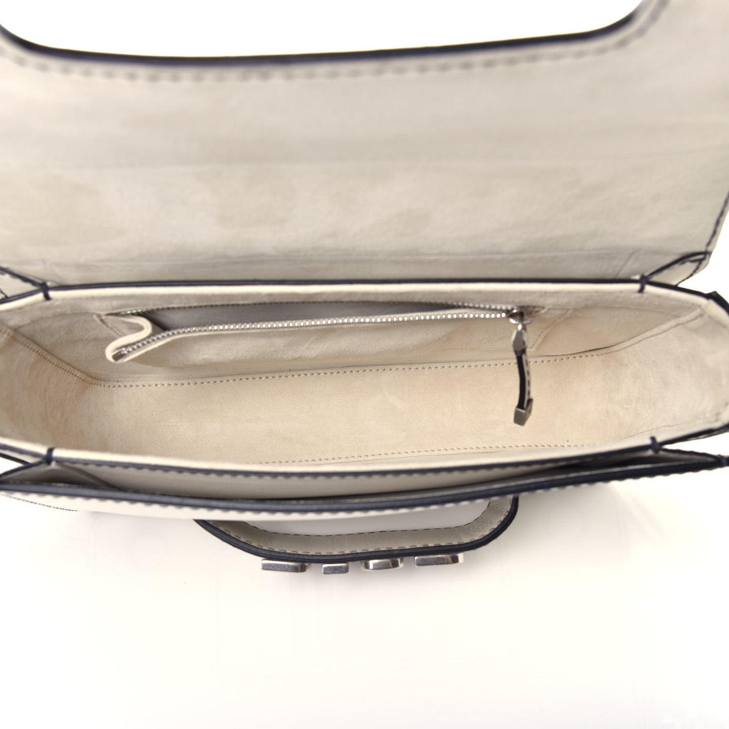 Smooth Calfskin Dio(r)evolution Flap Bag Off White