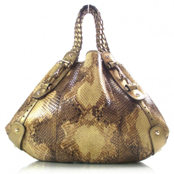 Gucci Python Medium Pelham Tote 1 of 10