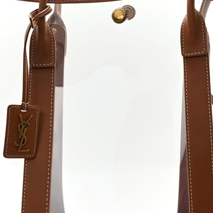 Saint Laurent Calfskin Vinyl Cabas Tote Brown 9 of 11