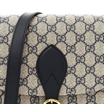 Gucci GG Supreme Monogram Small Messenger Shoulder Bag Beige Blue Navy 15 of 23