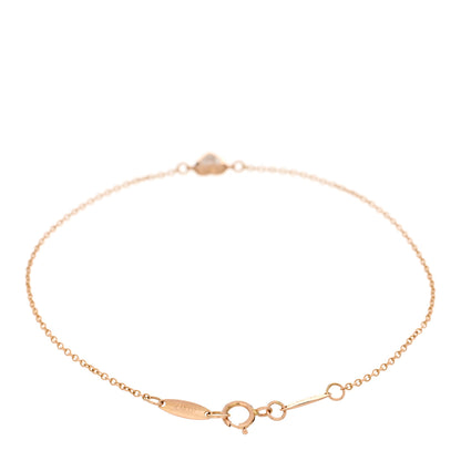 Tiffany 18K Rose Gold Diamond Elsa Peretti Diamonds by the Yard Heart Bracelet 2 of 3