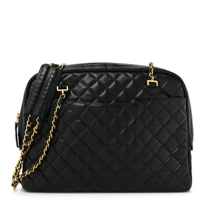 Chanel Lambskin Quilted Large Camera Case Black 1 of 16