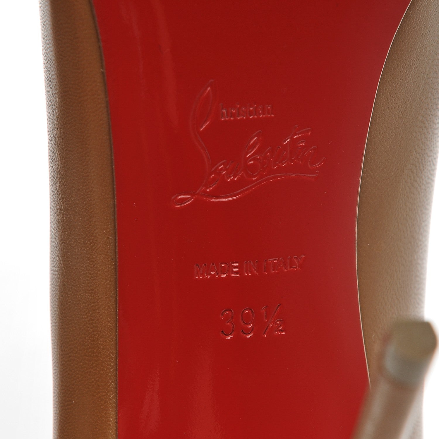 Christian Louboutin Kid Decollete 554 100 Pumps 39.5 Noisette 6 of 7