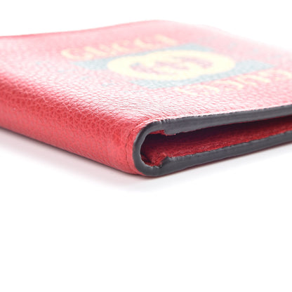 Gucci Calfskin Logo Bi-Fold Wallet Red 5 of 10